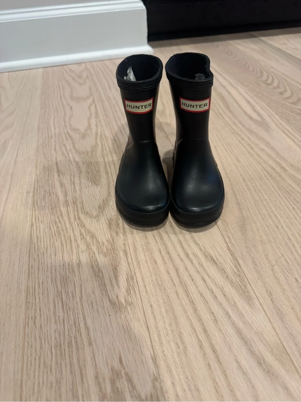 Hunter Kids Black Rubber Rain Boots - 5C